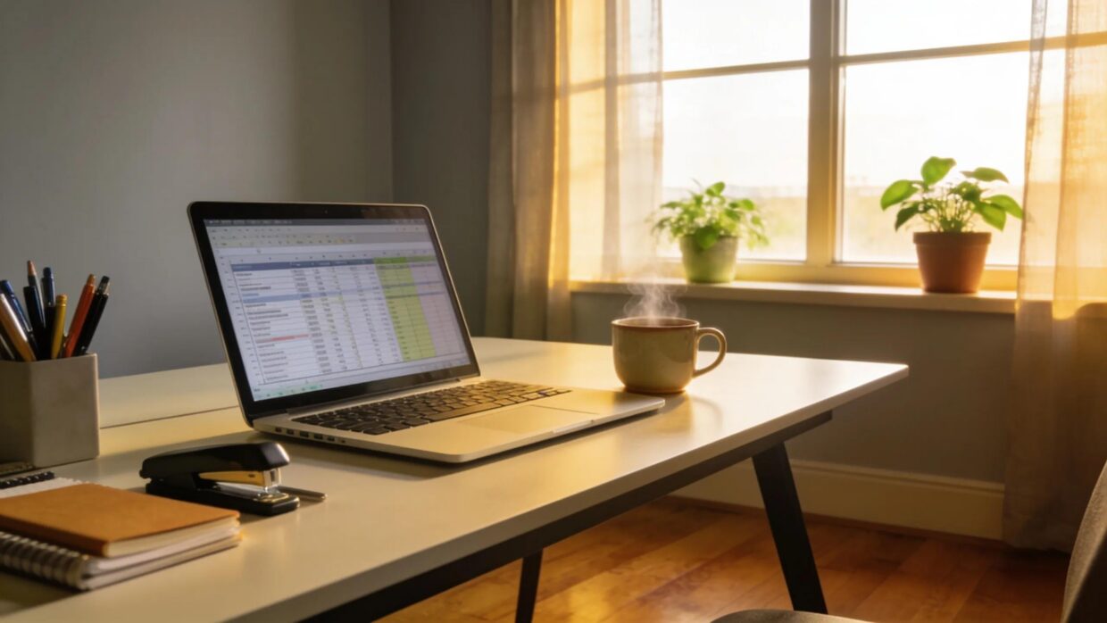 Cozy CPA firm workspace showcasing efficient billing solutions with modern technology
