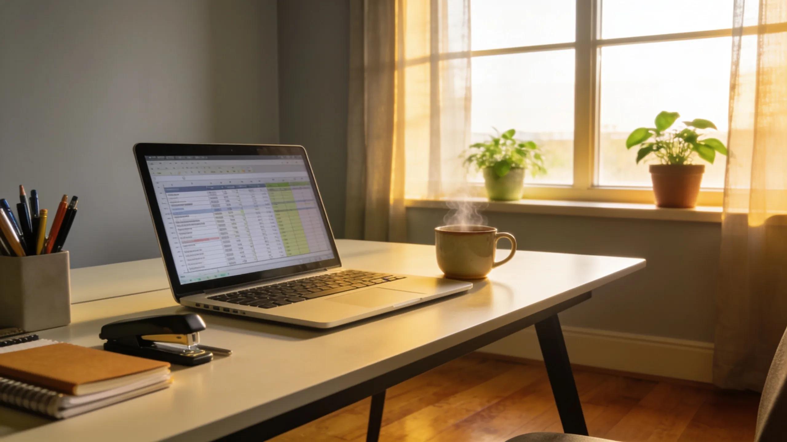 Cozy CPA firm workspace showcasing efficient billing solutions with modern technology